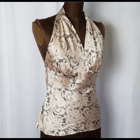 Express Tops - Gold Express Halter Top size Medium